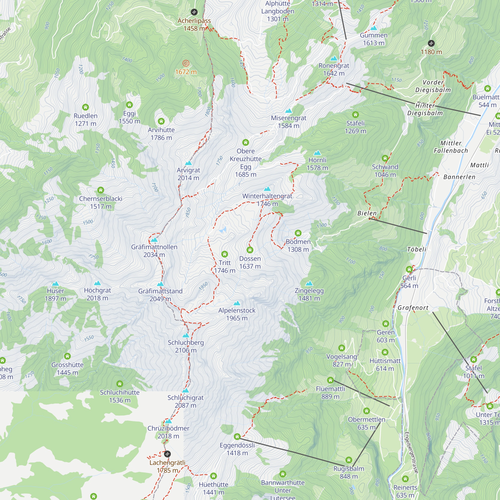 Dossen map