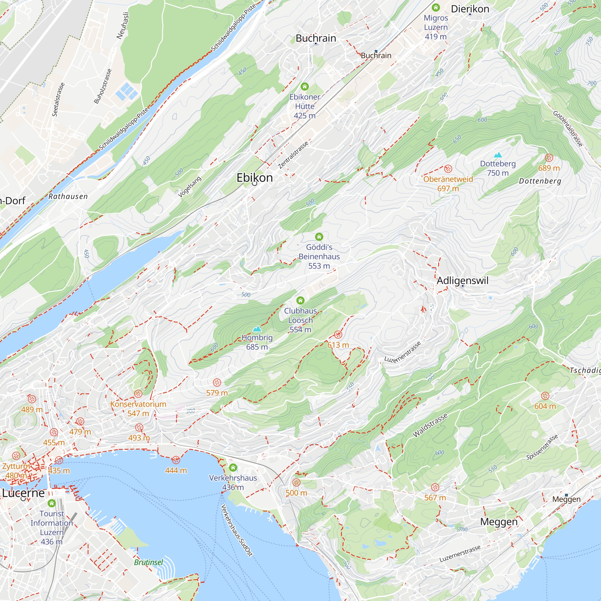 Clubhaus Löösch map