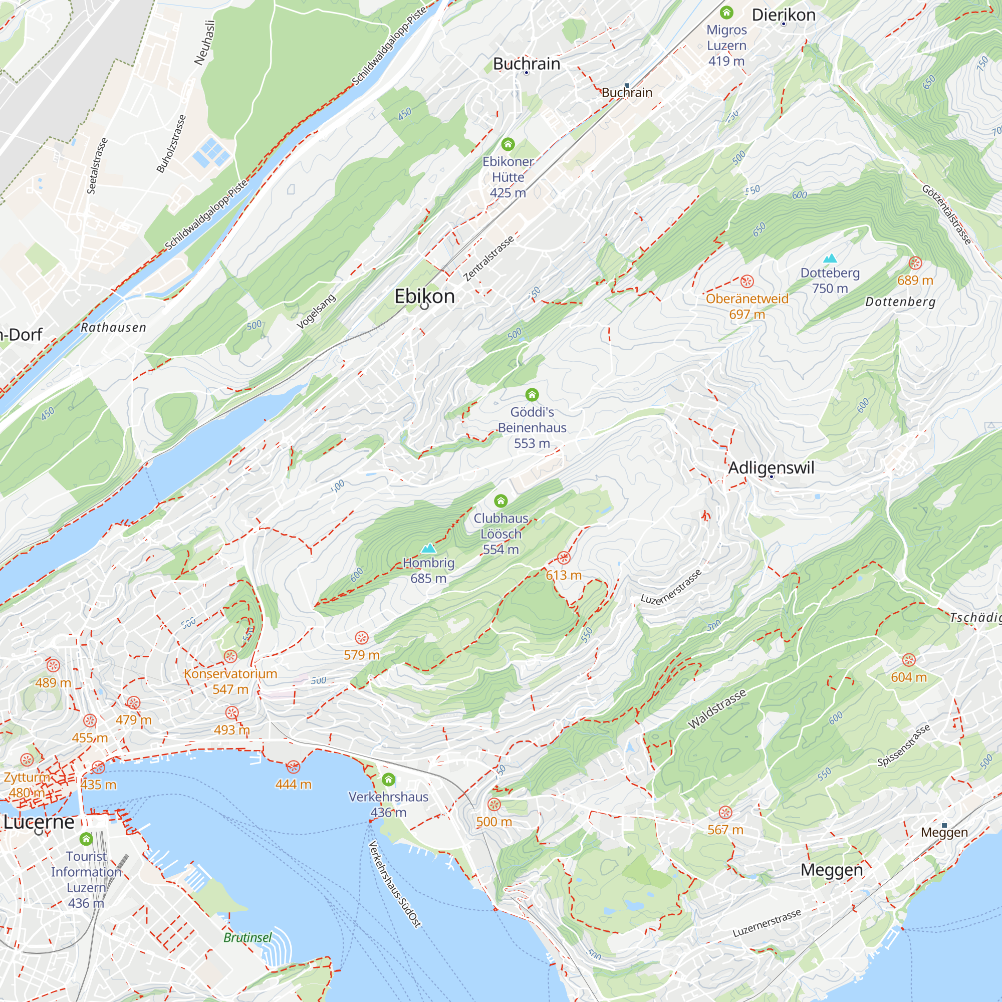 Clubhaus Löösch map