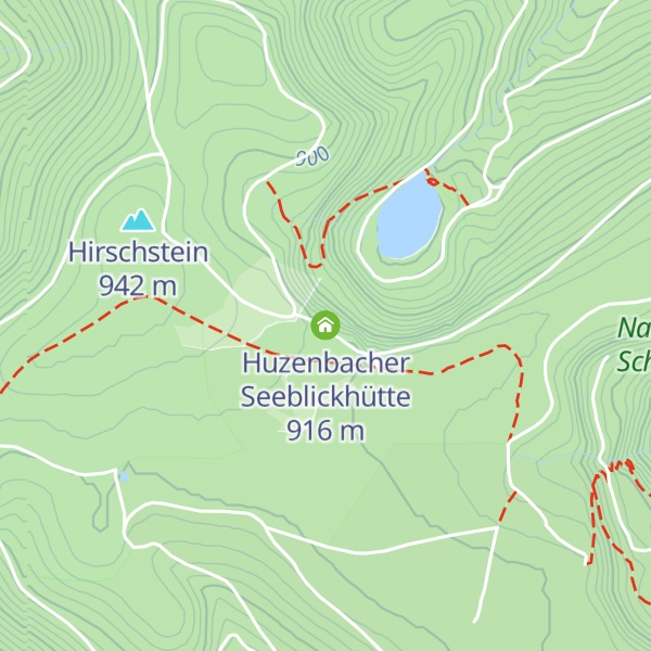 Map of Huzenbacher Seeblickhütte