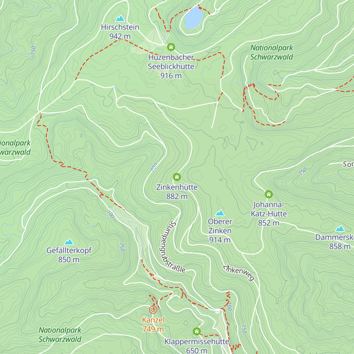 Zinkenhütte map