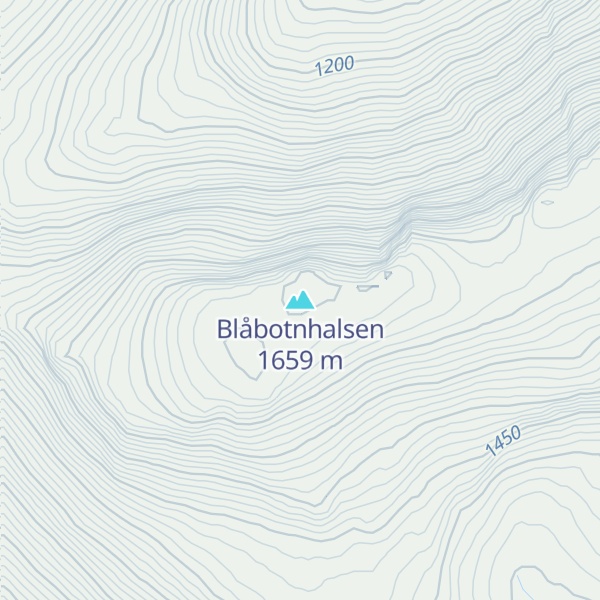 Map of Blåbotnhalsen