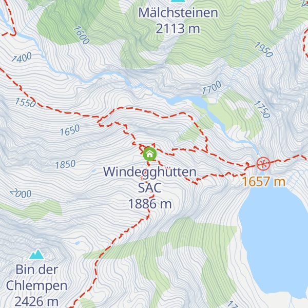 Map of Windegghütte SAC