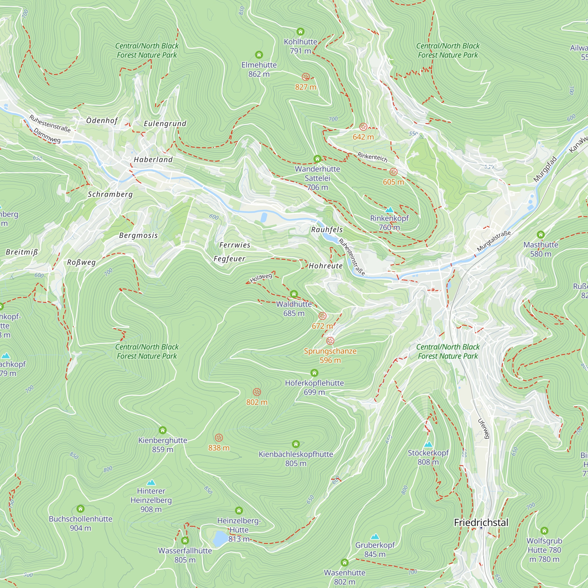 Waldhütte map
