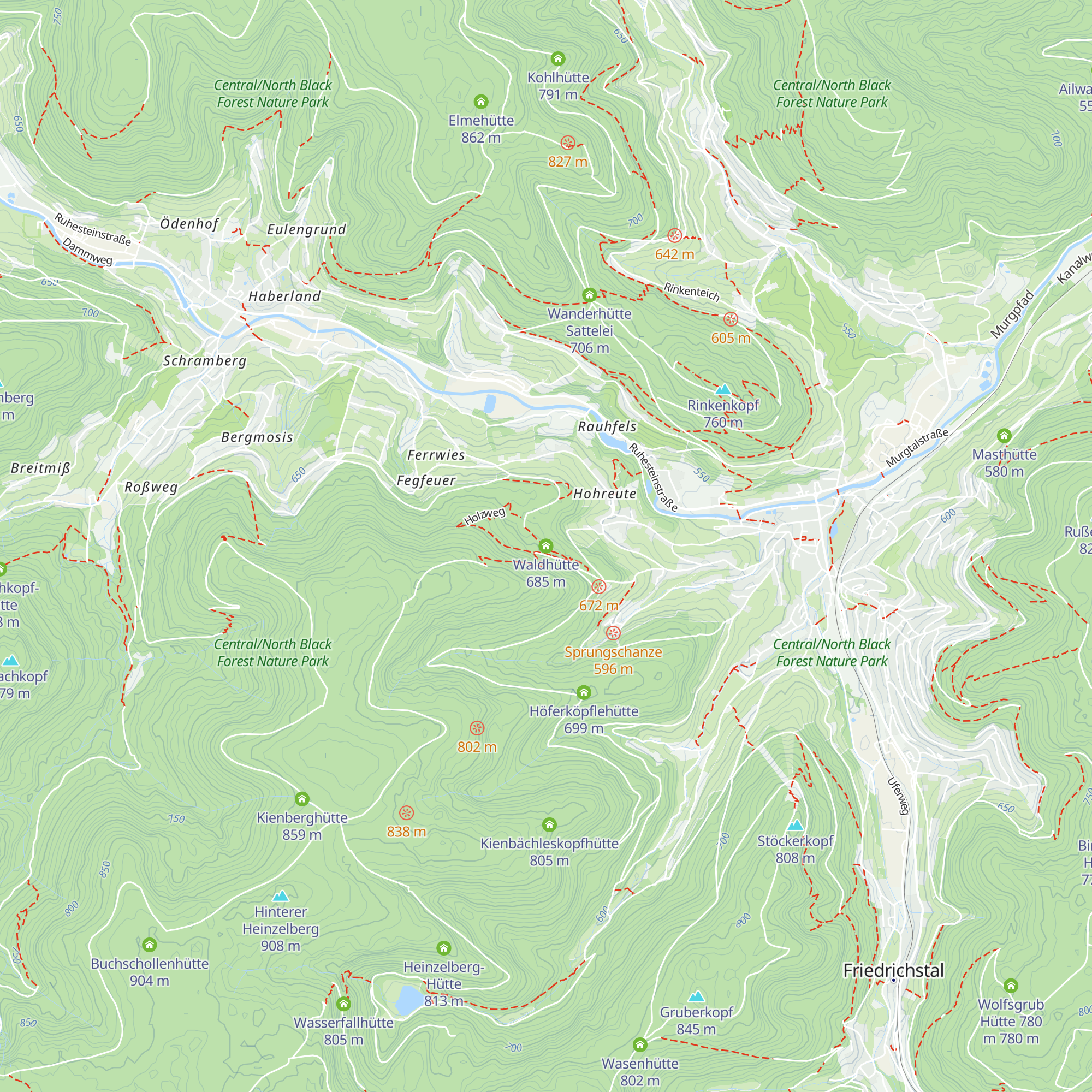 Waldhütte map
