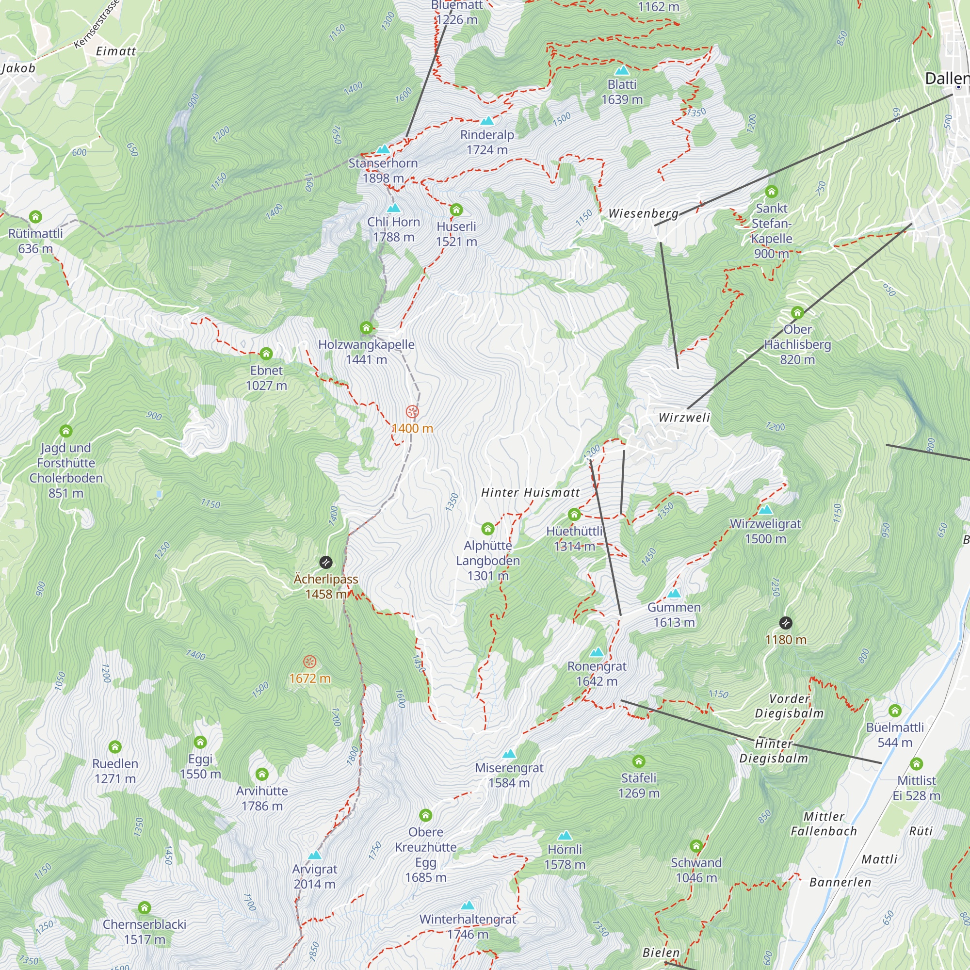 Lopperhütte map