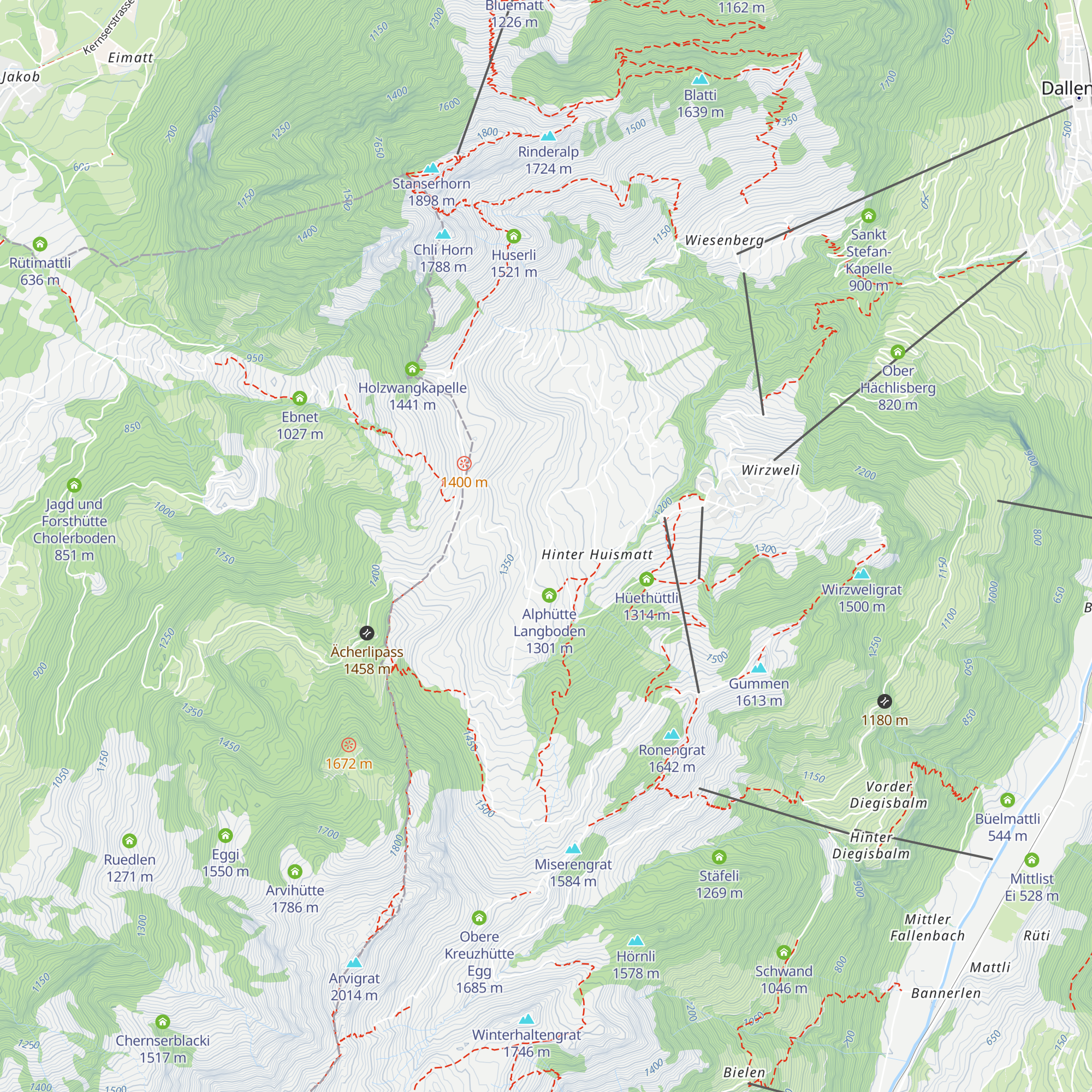 Lopperhütte map