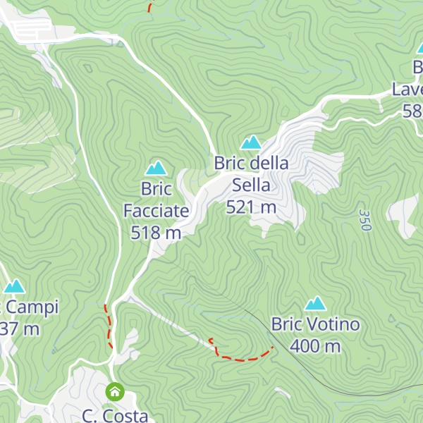 Map of ex Casa Montana "Madonna della Neve"