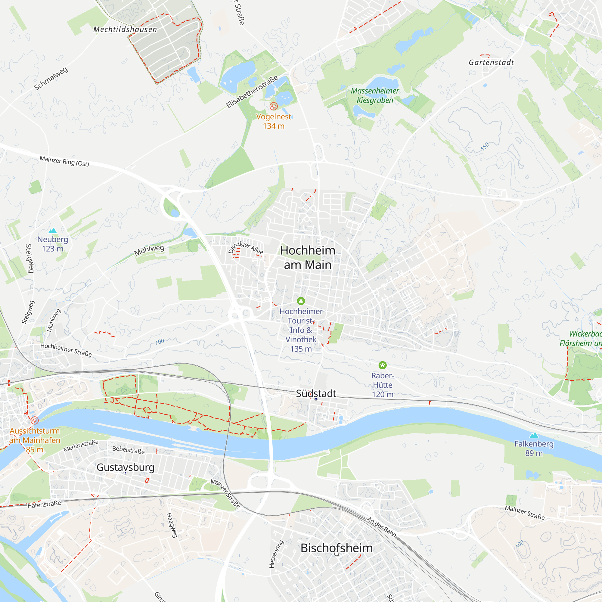 Hochheimer Tourist-Info & Vinothek map