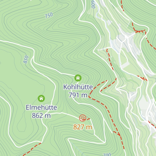 Map of Kohlhütte