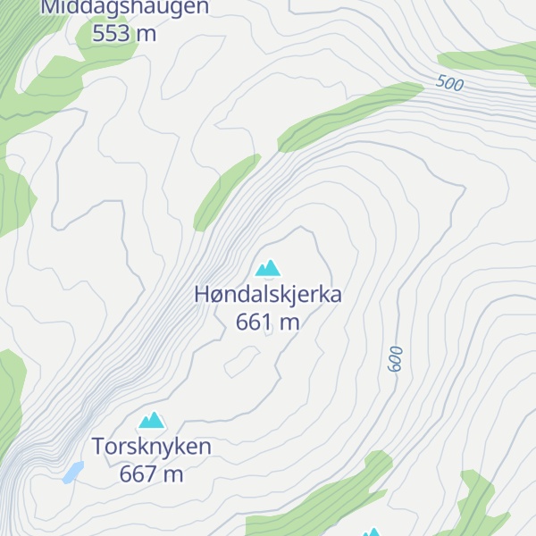 Map of Høndalskjerka