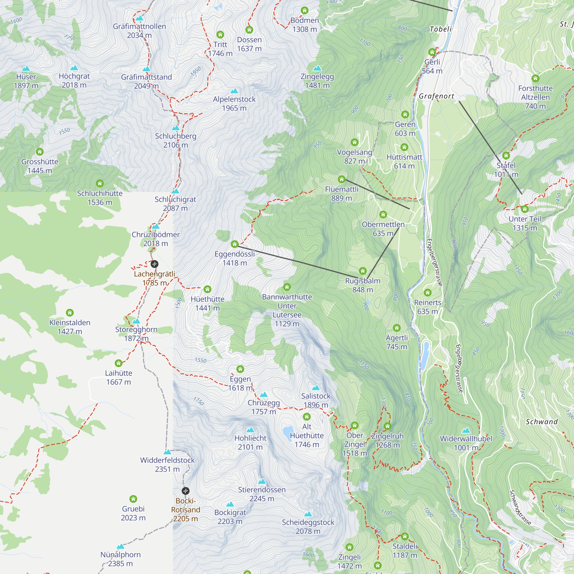 Bannwarthütte Unter Lutersee map