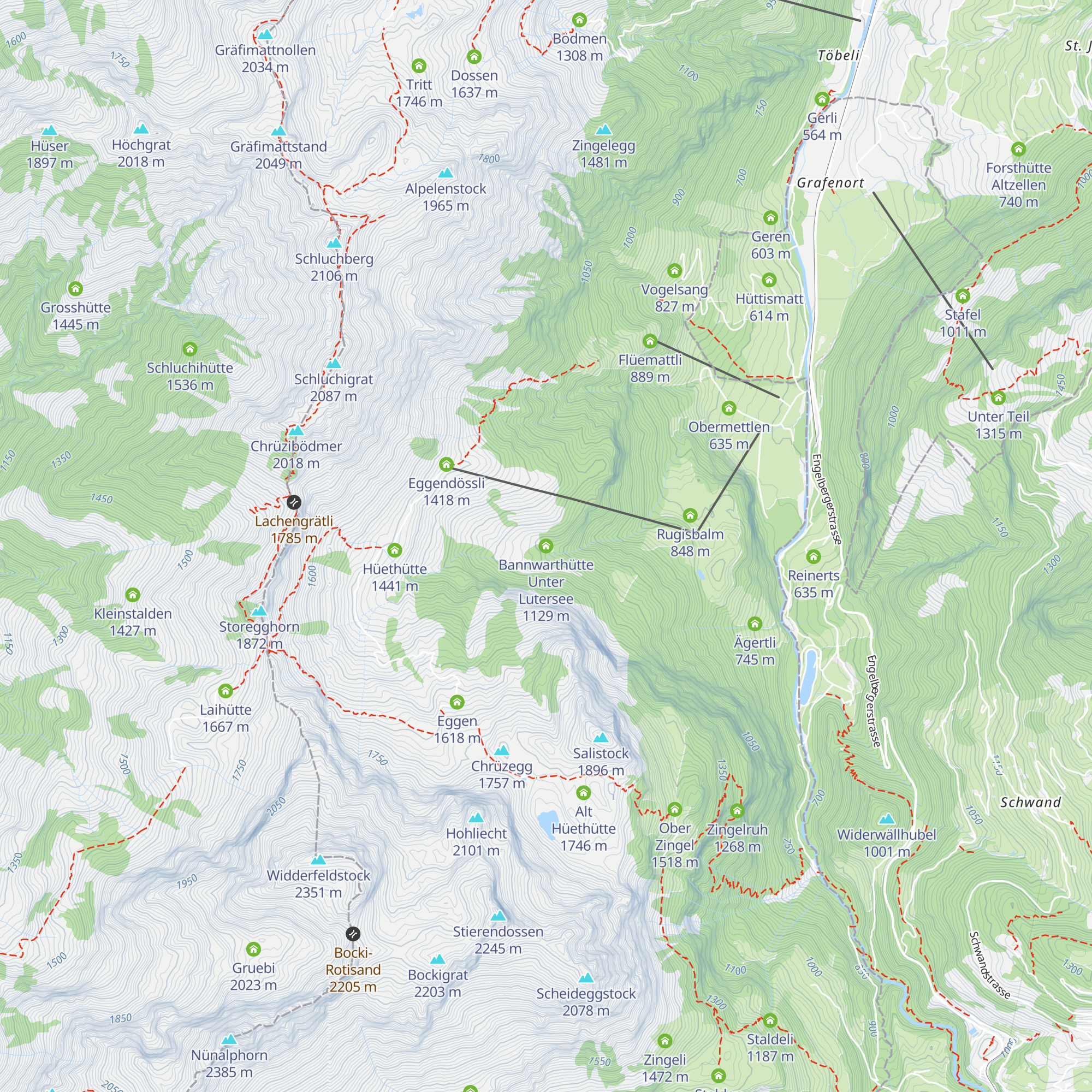 Bannwarthütte Unter Lutersee map