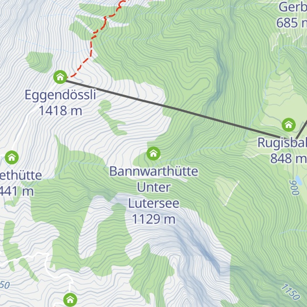 Map of Bannwarthütte Unter Lutersee