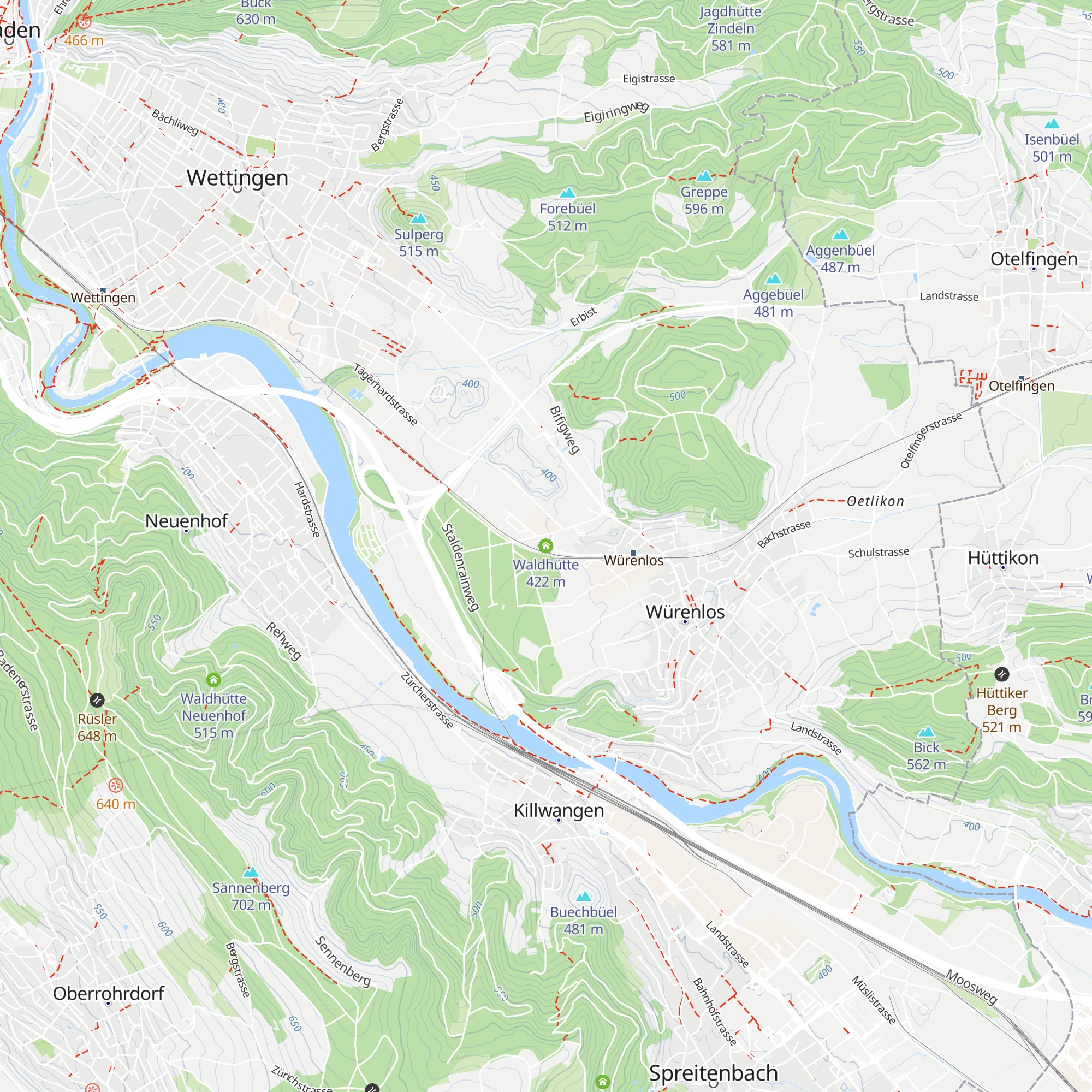 Waldhütte map