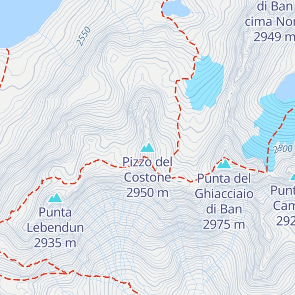 Map of Pizzo del Costone
