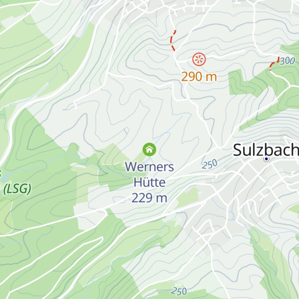 Map of Werners Hütte