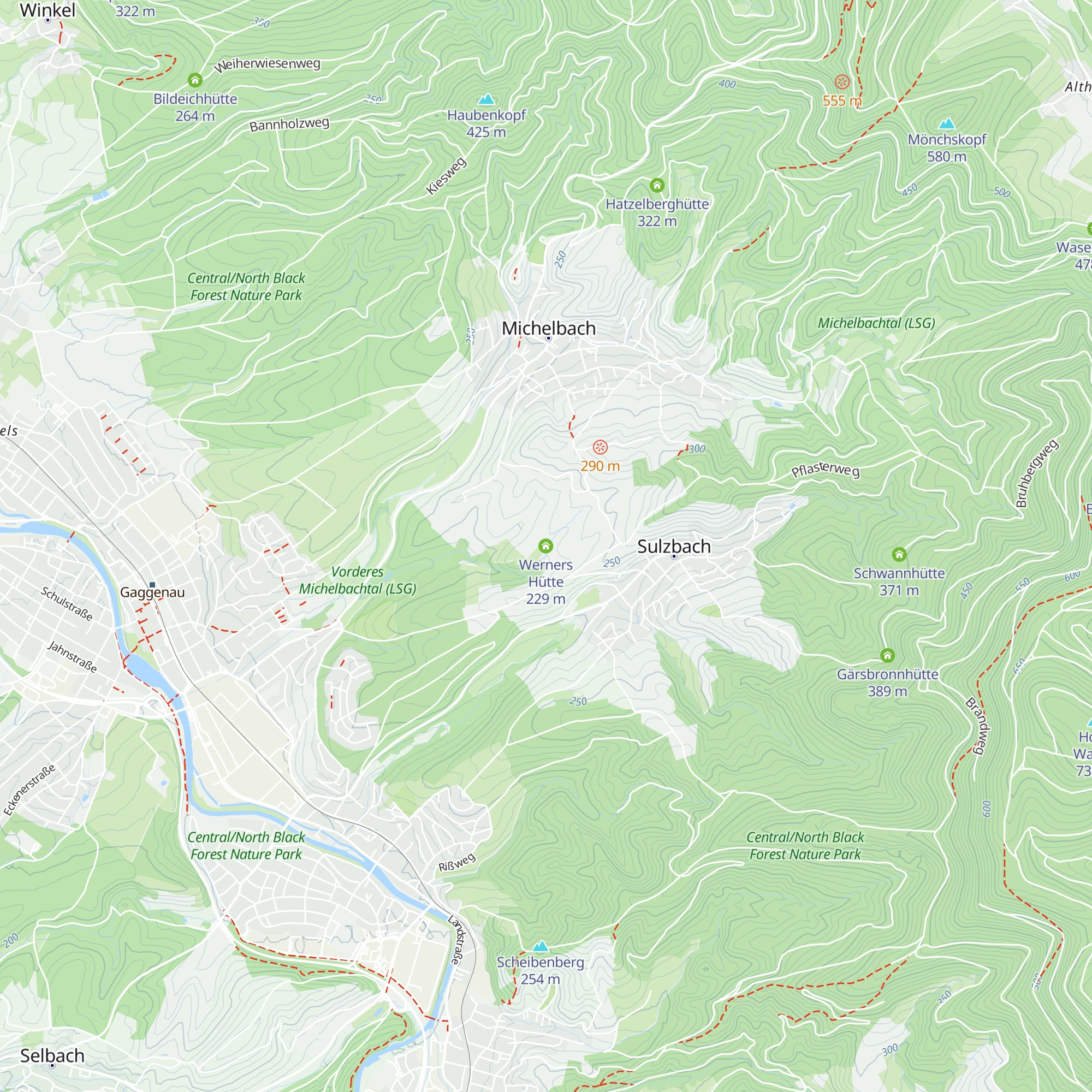 Werners Hütte map