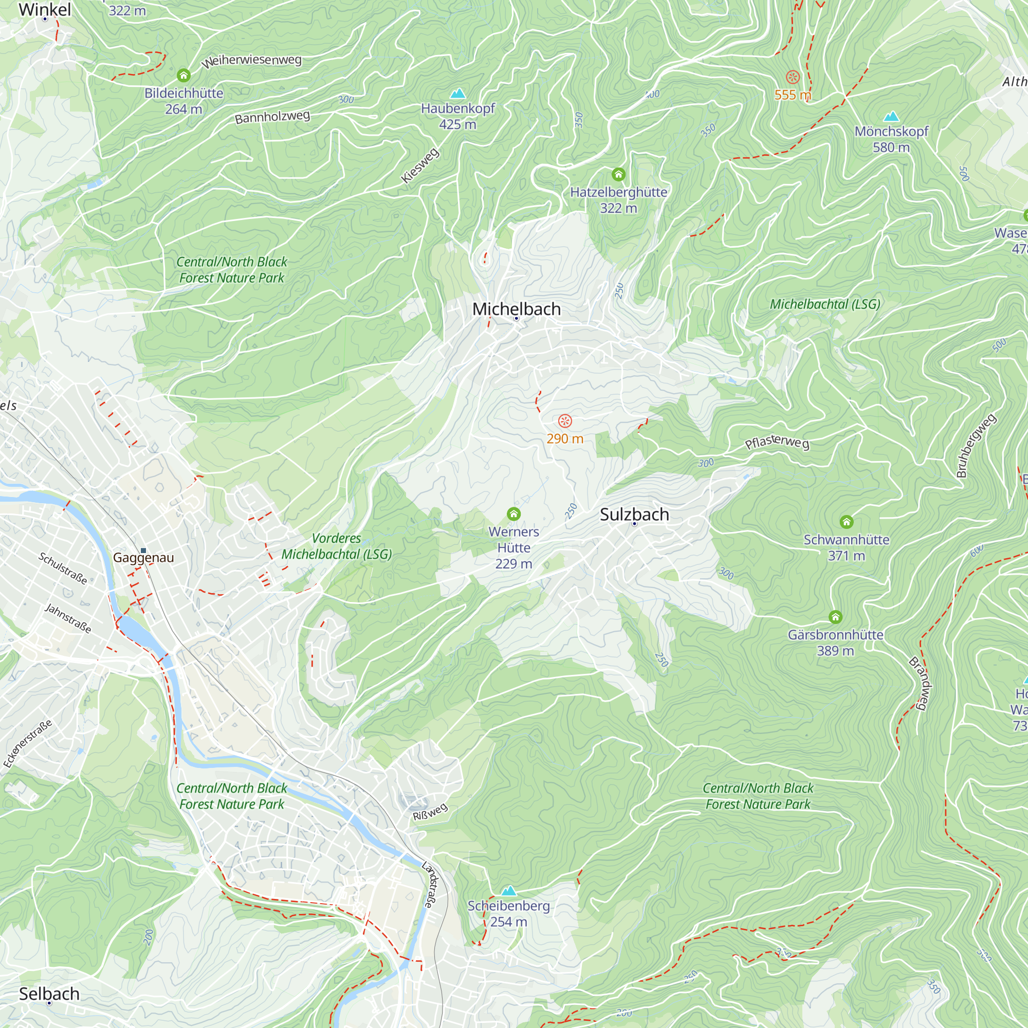 Werners Hütte map