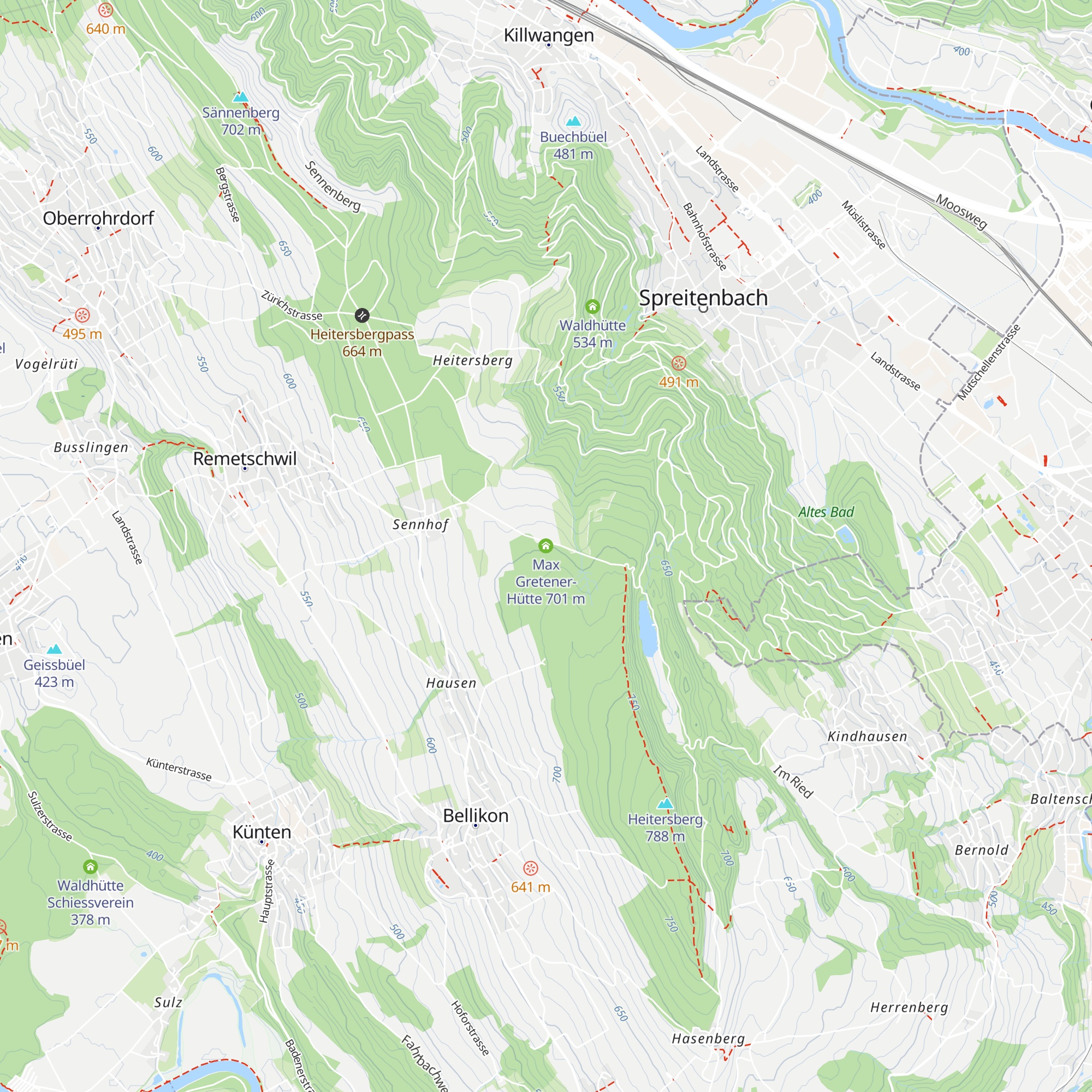 Max Gretener-Hütte map