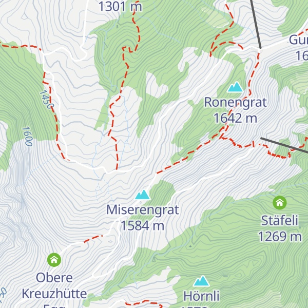 Map of Ober Ronenhütte