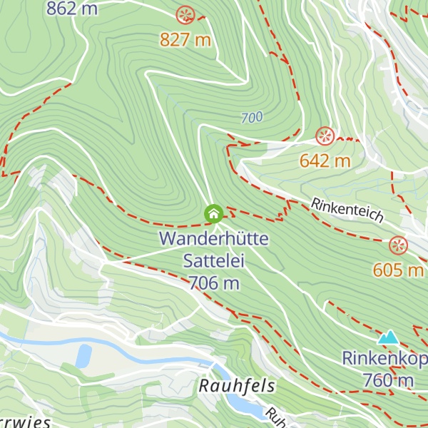 Map of Wanderhütte Sattelei