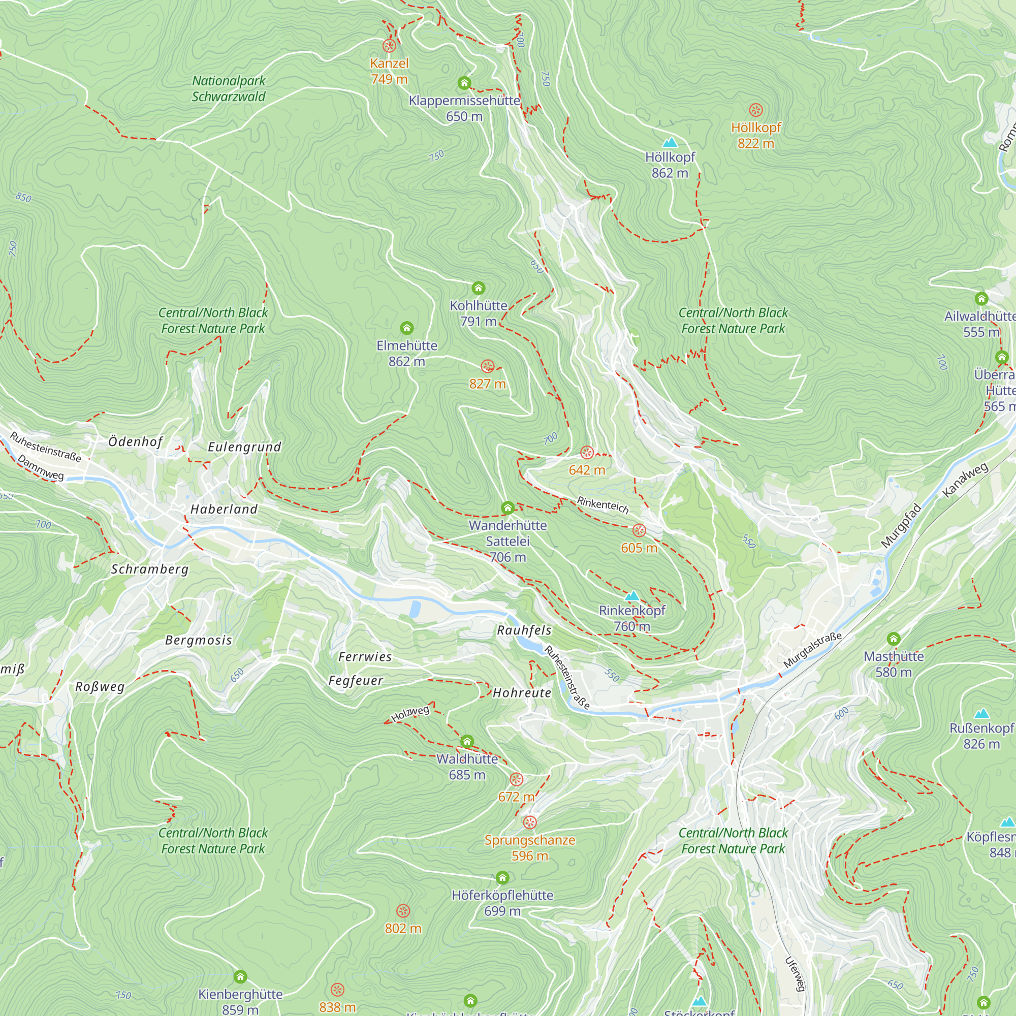 Wanderhütte Sattelei map