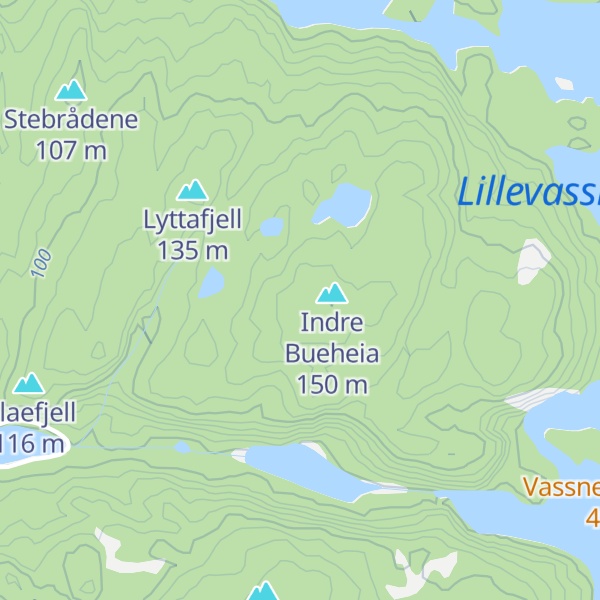 Map of Lommetjønnsheia