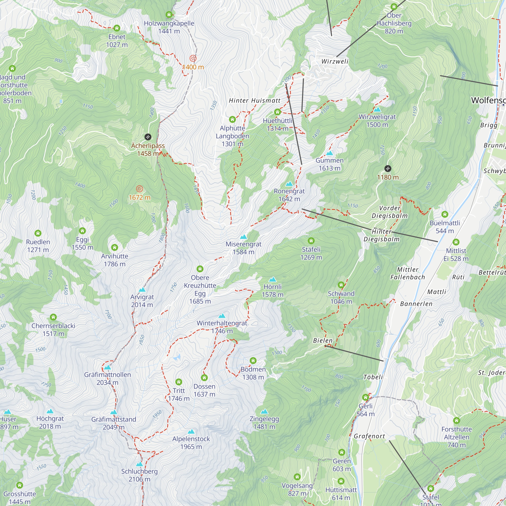 Lochhütte Egg map