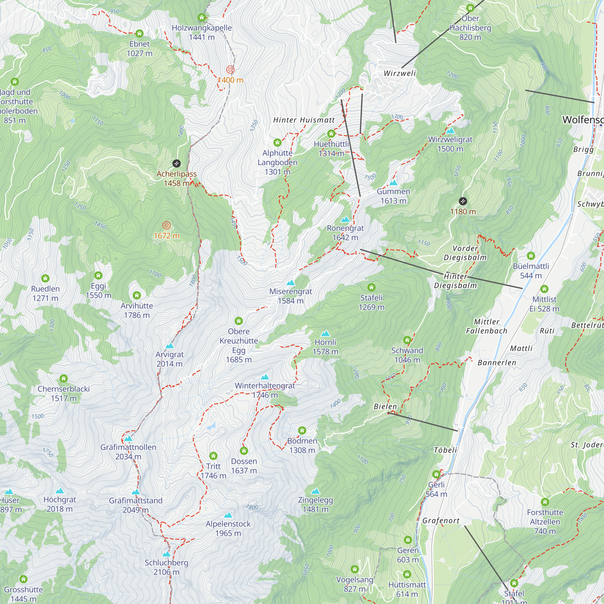 Lochhütte Egg map