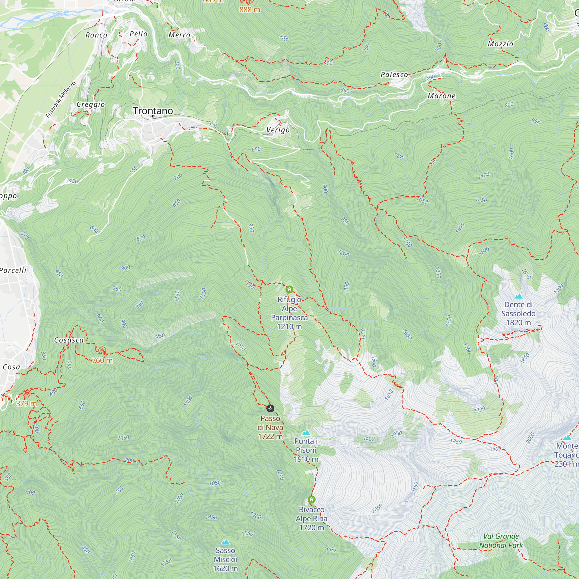 Rifugio Alpe Parpinasca map