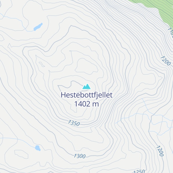Map of Hestebottfjellet