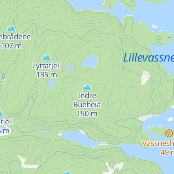 Map of Indre Bueheia