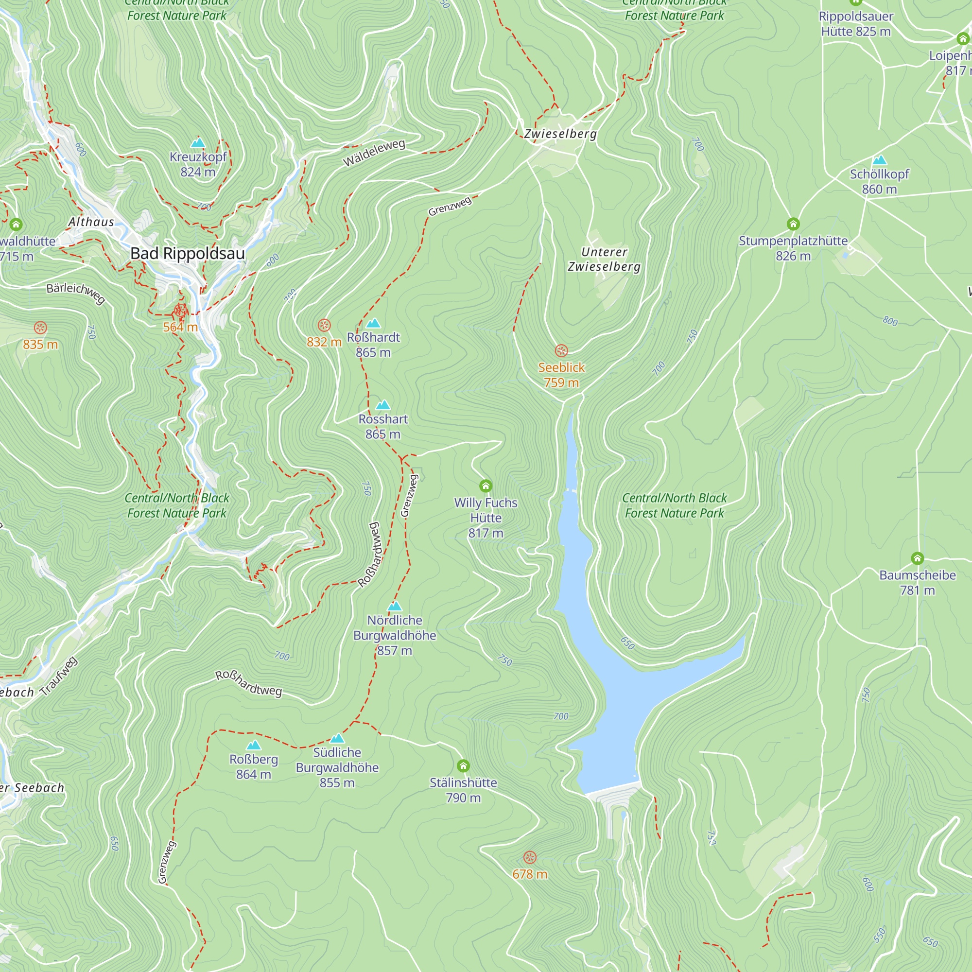 Willy Fuchs Hütte map