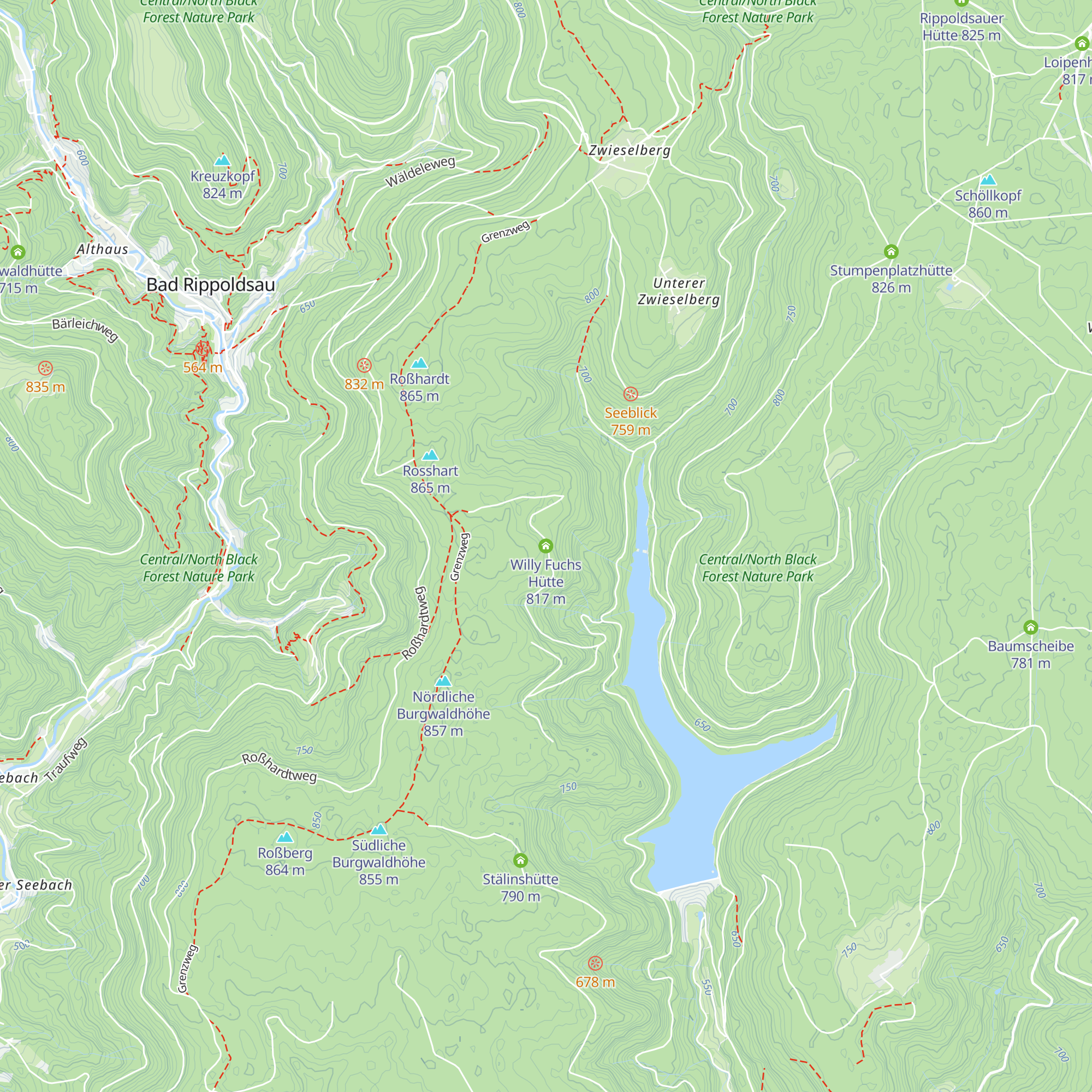 Willy Fuchs Hütte map