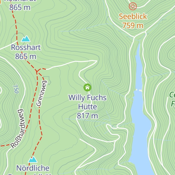 Map of Willy Fuchs Hütte