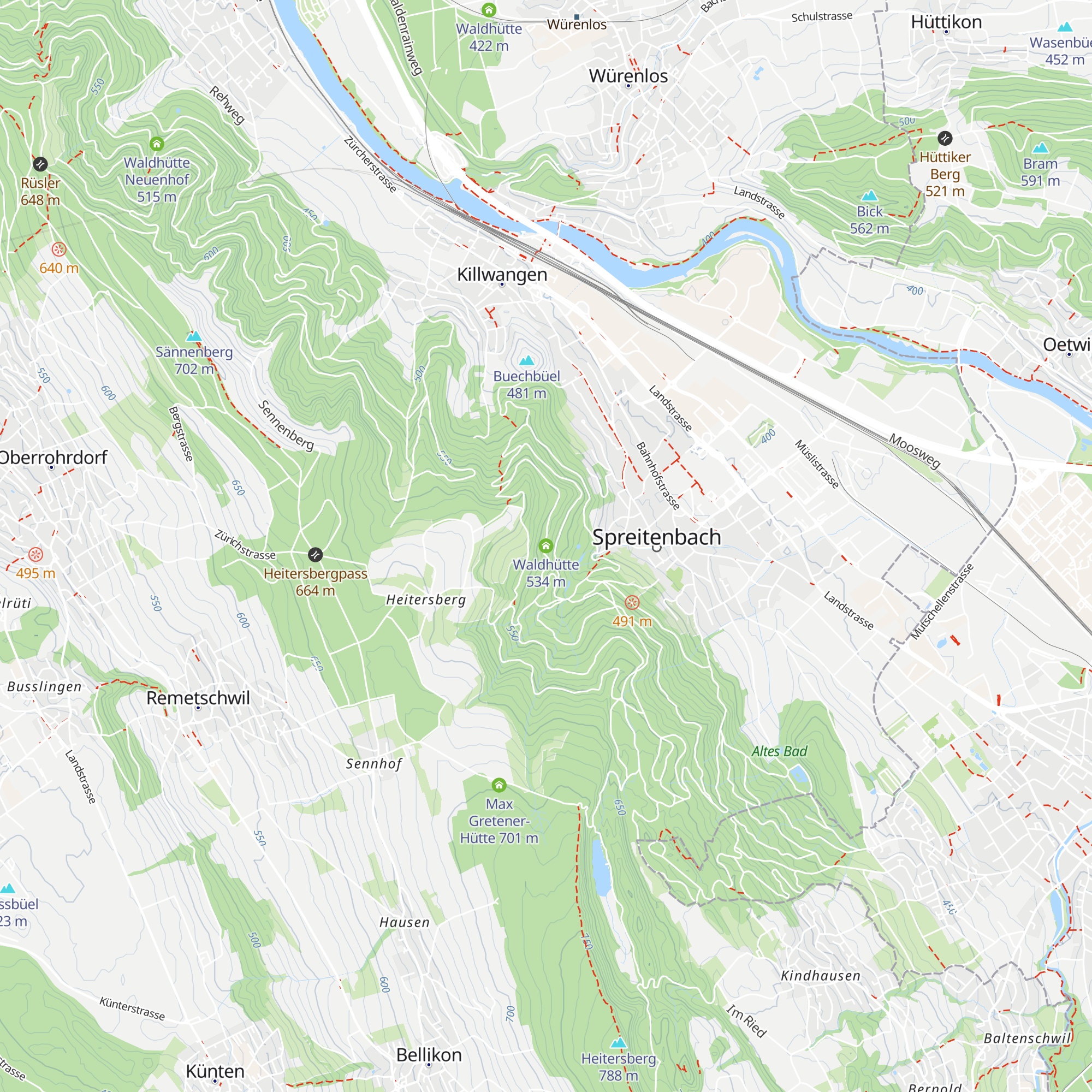 Waldhütte map