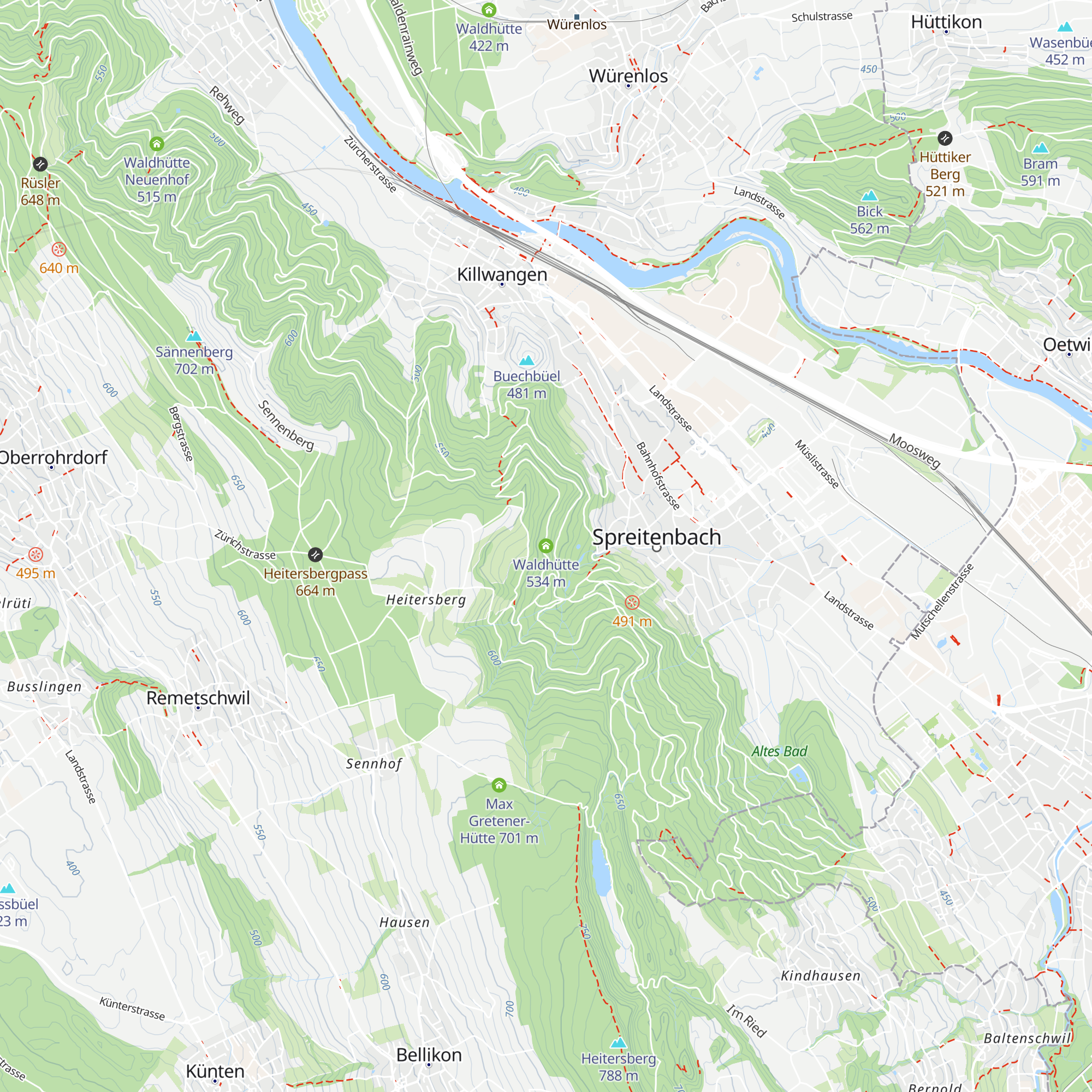 Waldhütte map