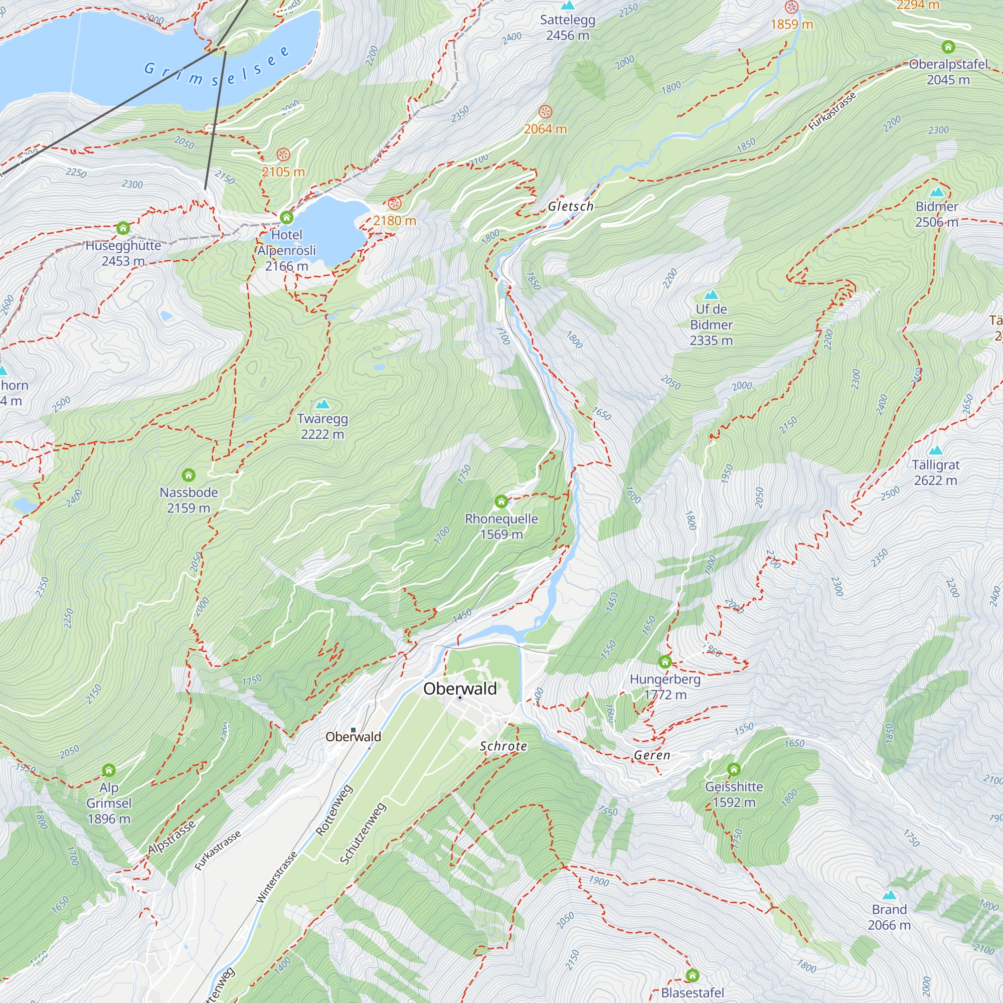 Rhonequelle map