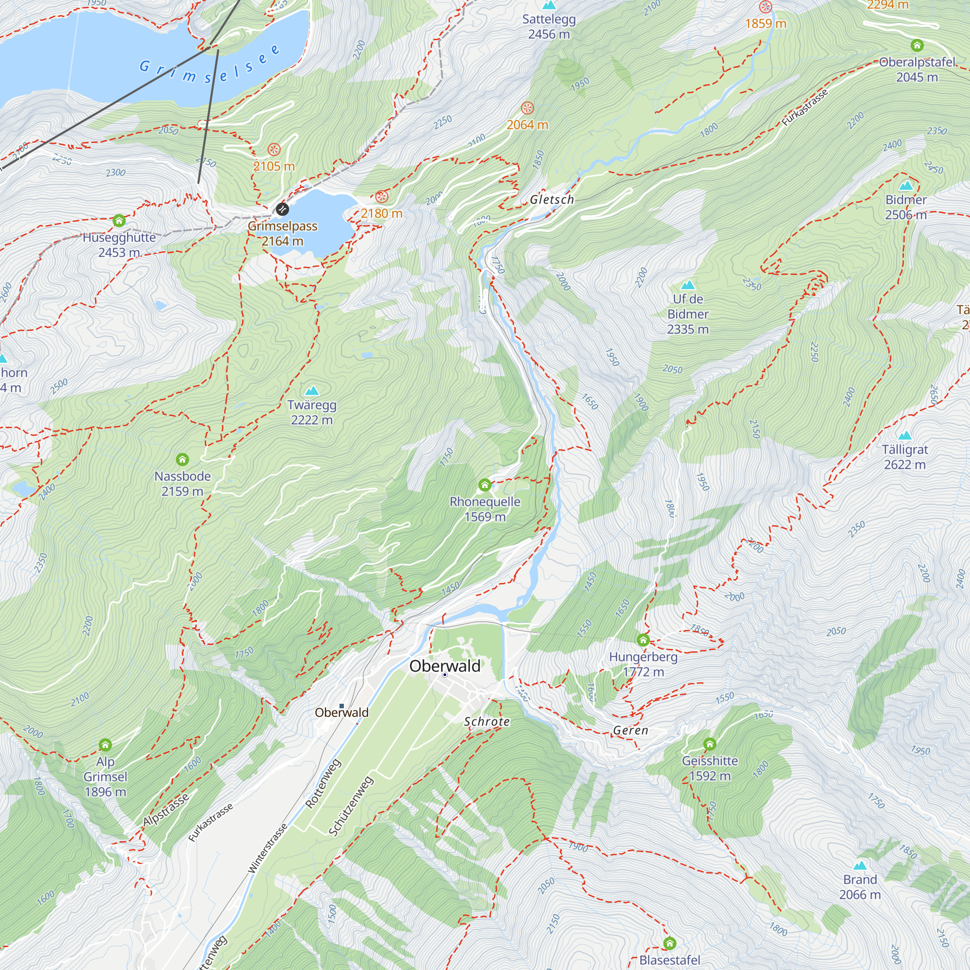 Rhonequelle map