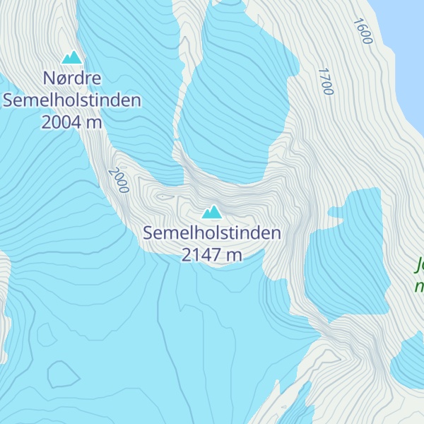 Map of Semelholstinden