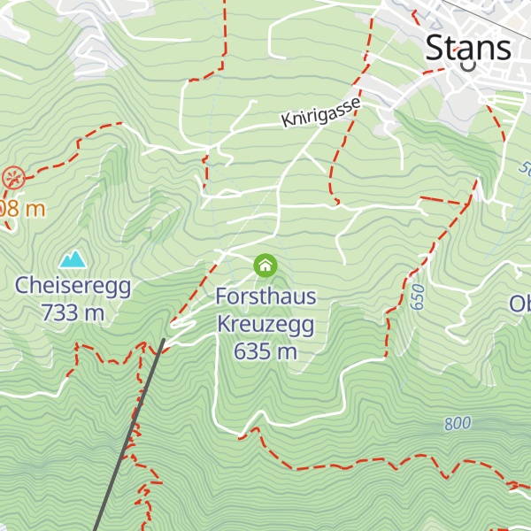 Map of Forsthaus Kreuzegg