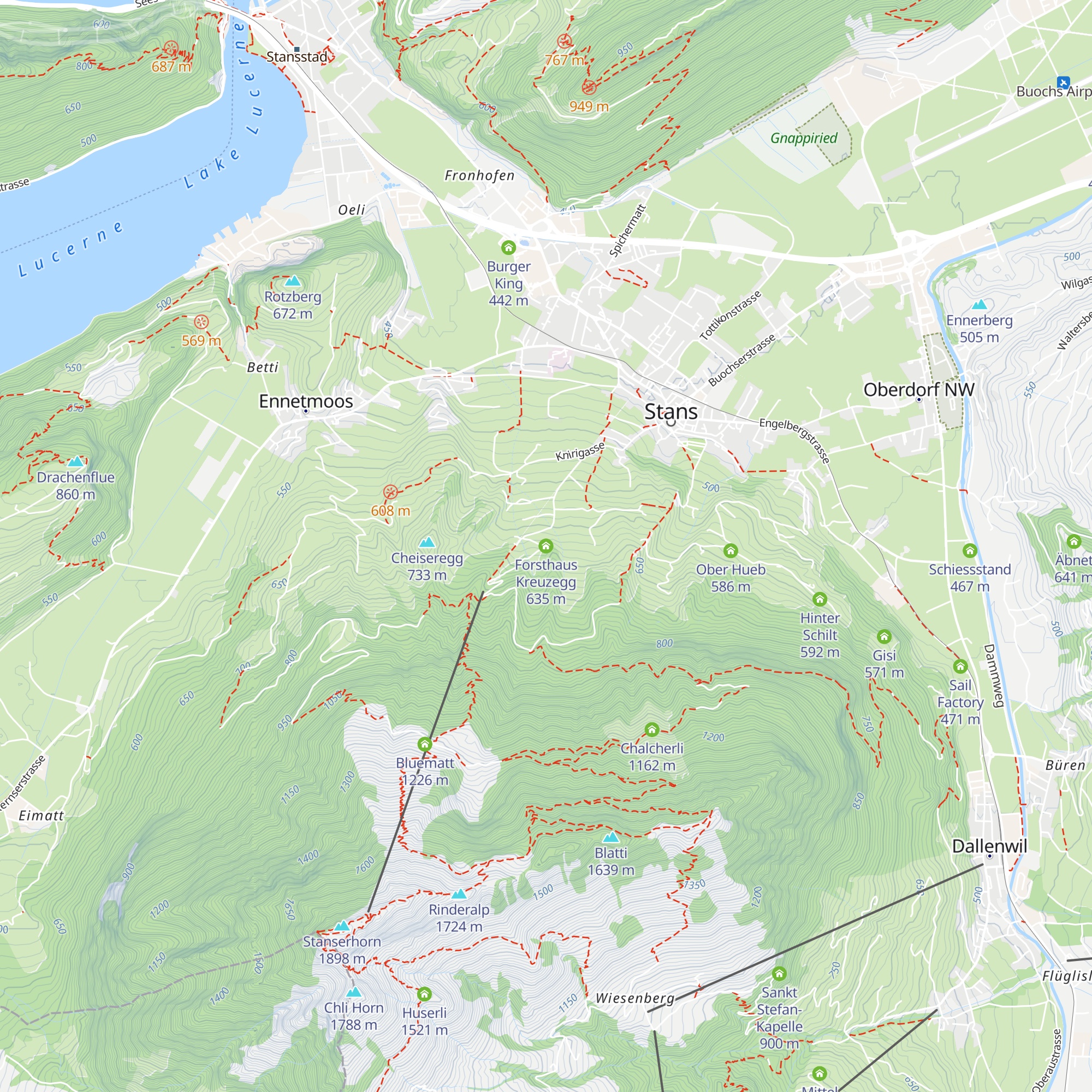 Forsthaus Kreuzegg map
