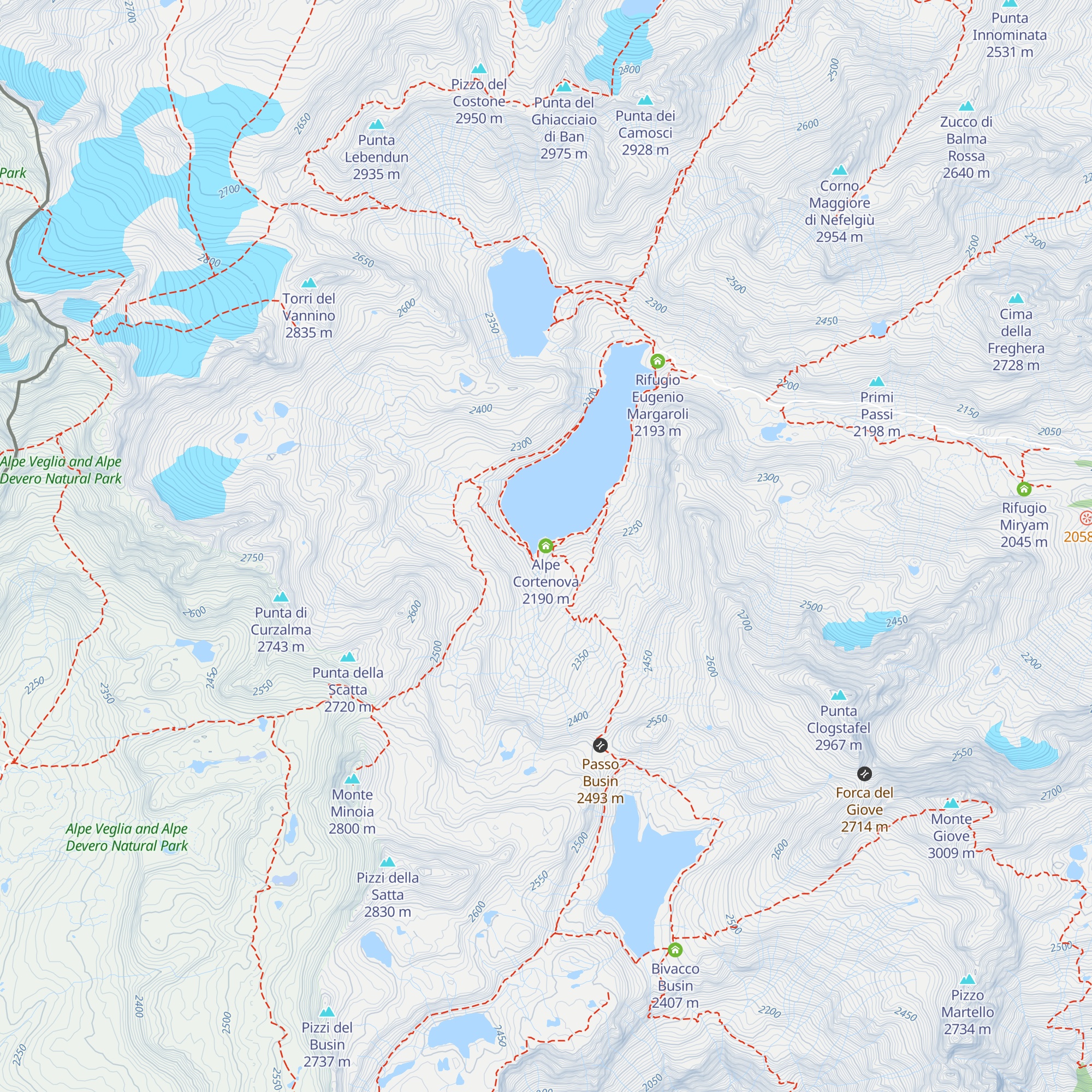 Alpe Cortenova map