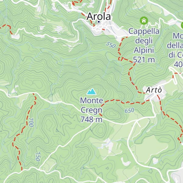 Map of Monte Cregn