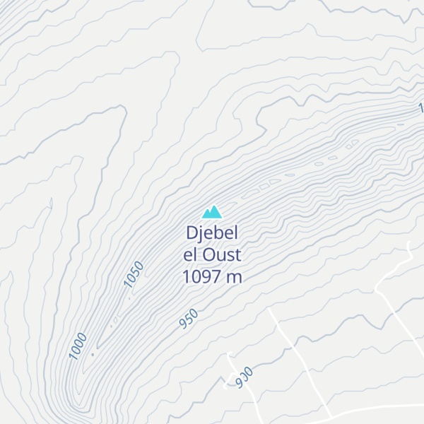 Map of Djebel el Oust