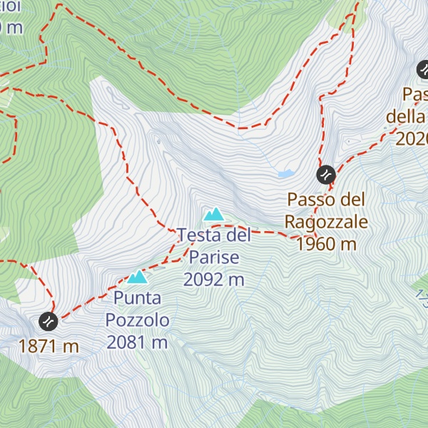 Map of Testa del Parise