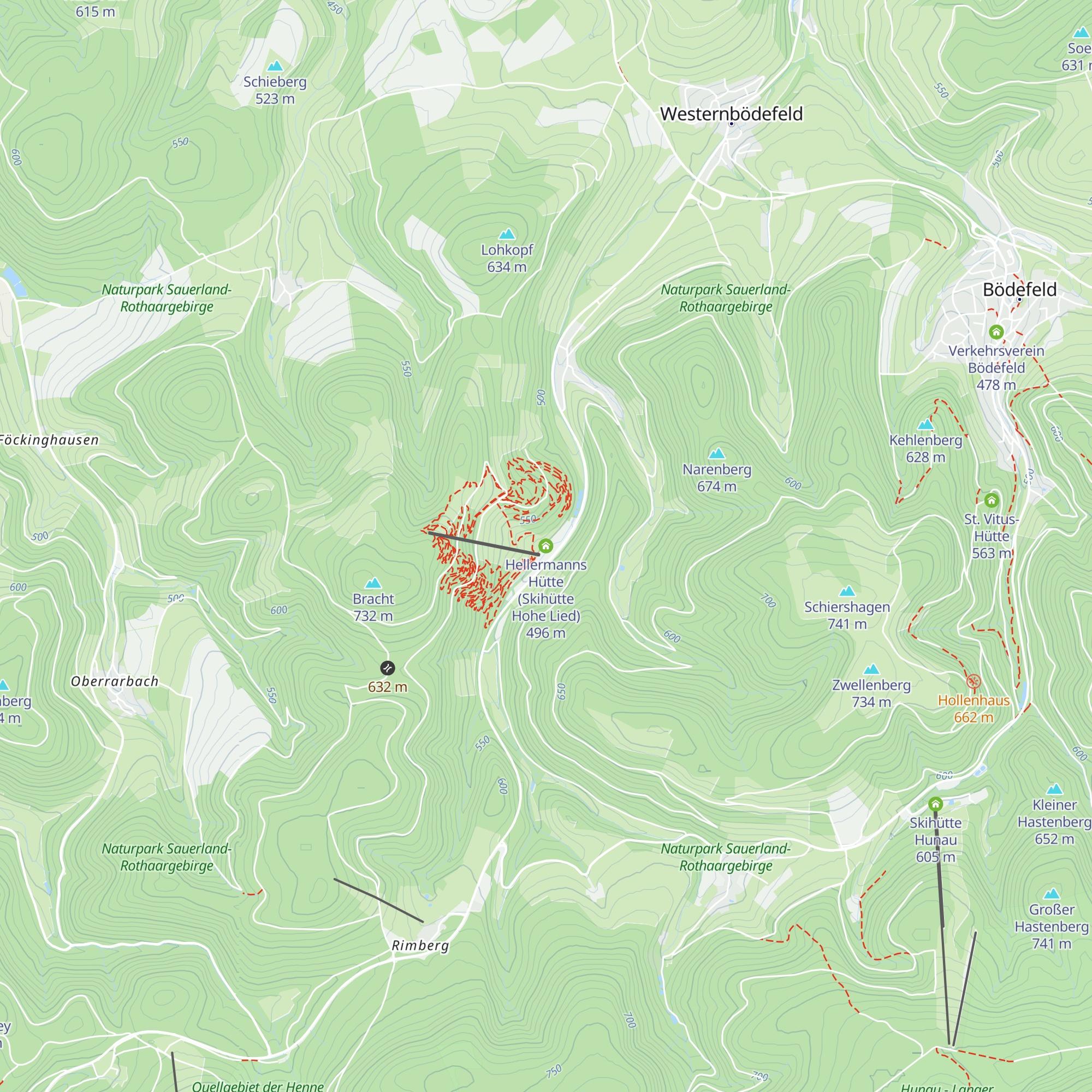Hellermanns Hütte (Skihütte Hohe Lied) map