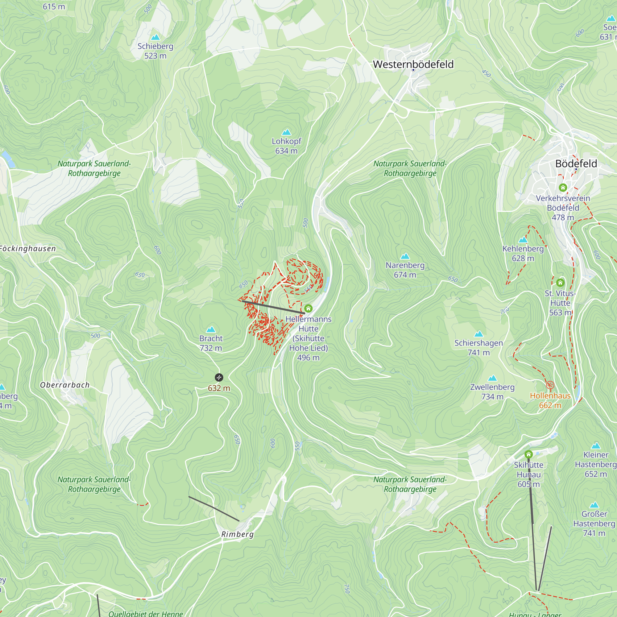 Hellermanns Hütte (Skihütte Hohe Lied) map