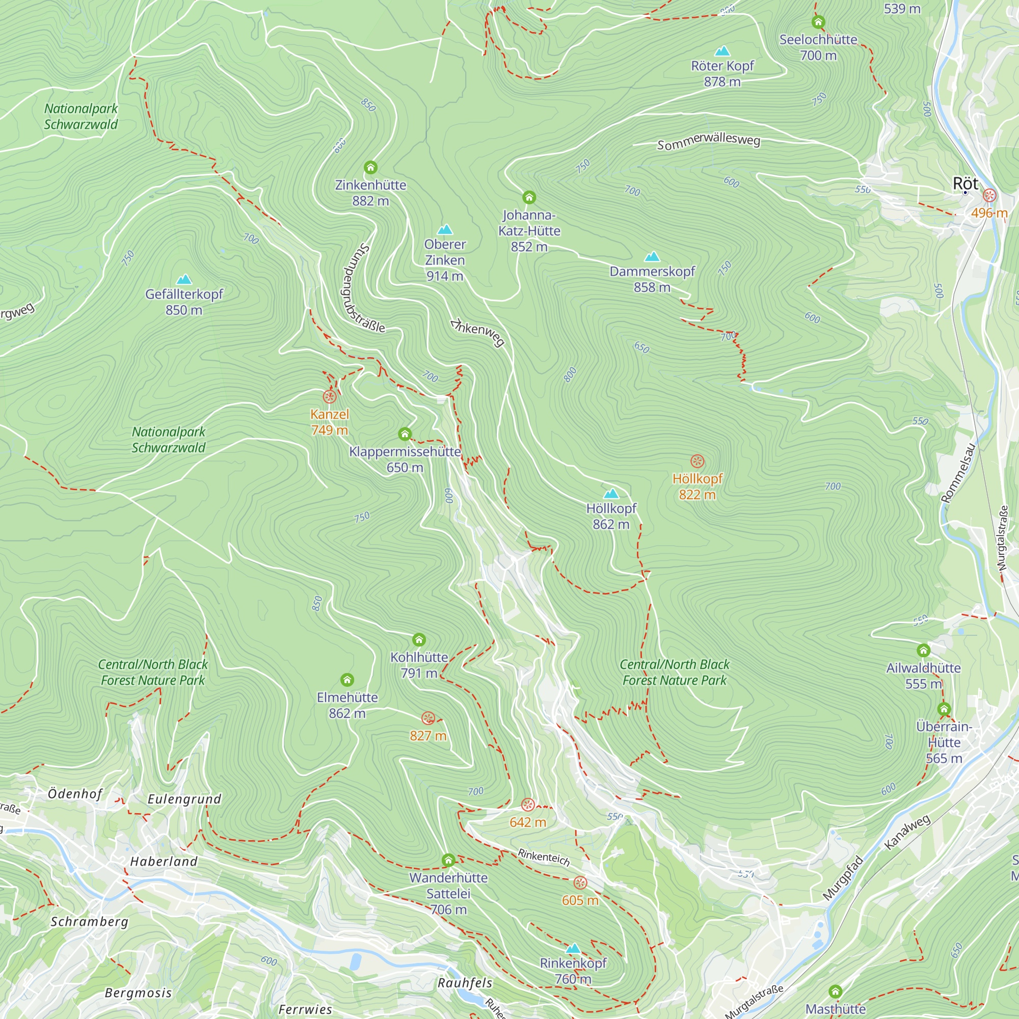 H. Löns-Hütte map